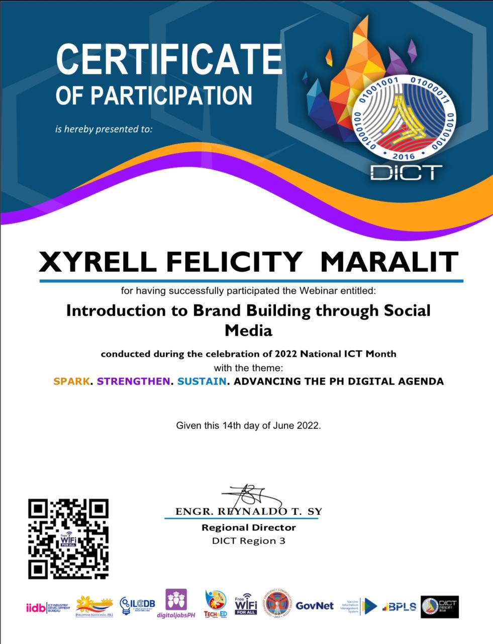 Brand Building Certificate